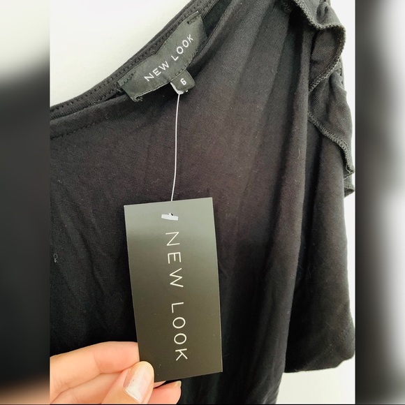 Black Off The Shoulder Romper - Picture 6 of 6